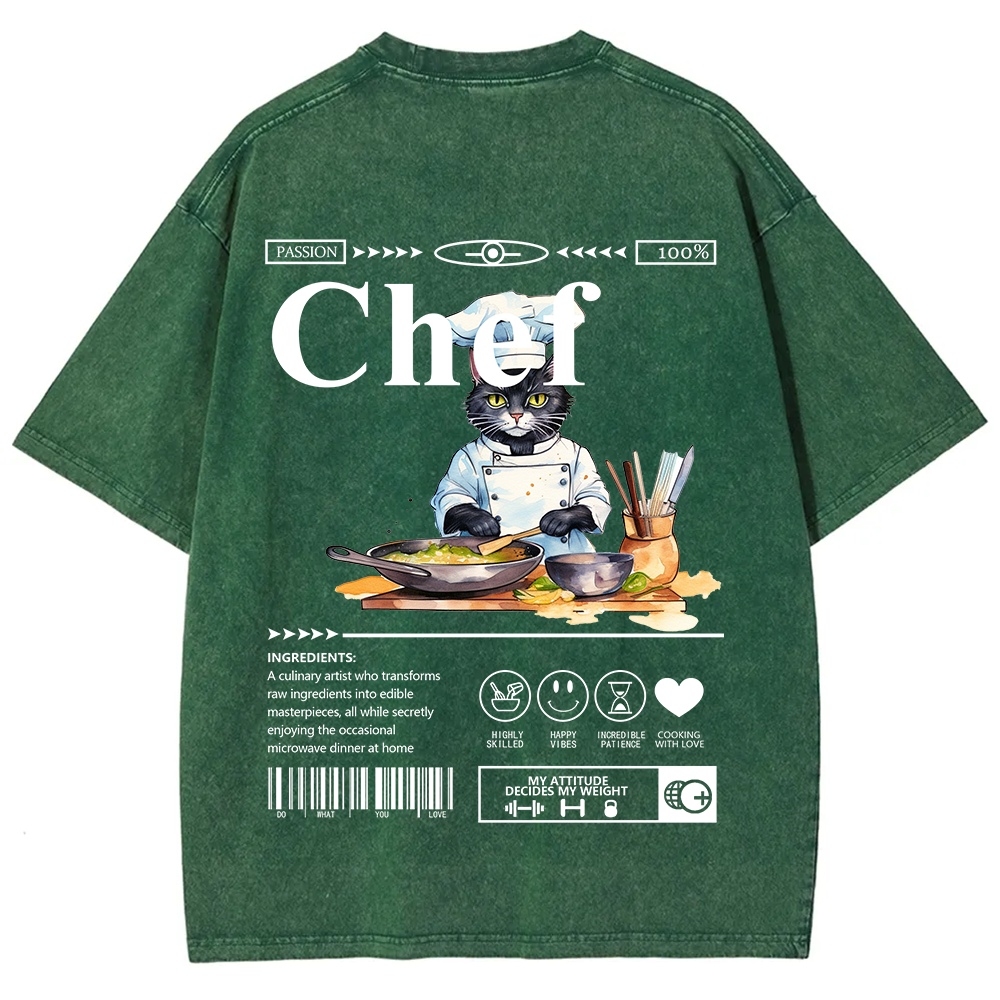 Chef Unisex Fit Washed T-Shirt