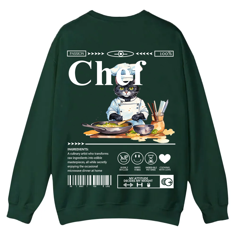 Chef Casual Crewneck Sweatshirt wearishow