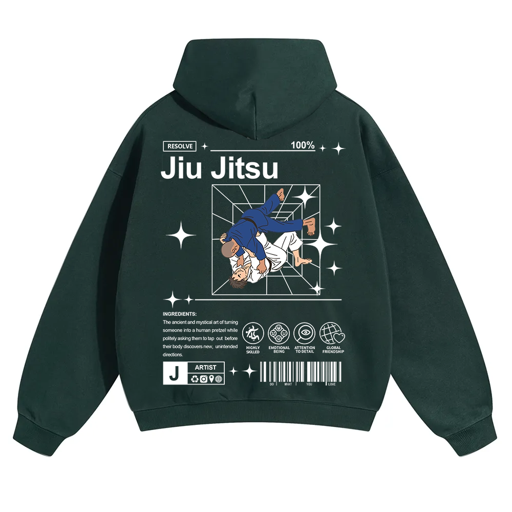 Jiu Jitsu Unisex Solid Color Hoodie wearishow
