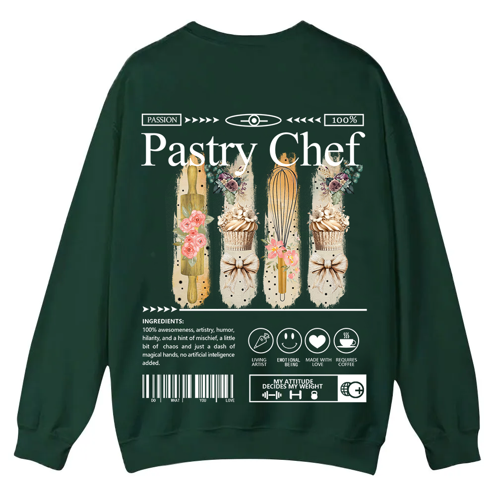 Pastry Chef Casual Crewneck Sweatshirt wearishow