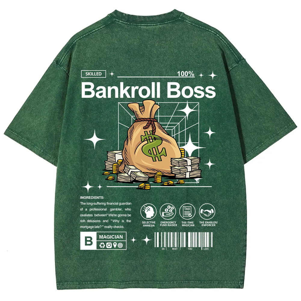 Bankroll Boss Unisex Fit Washed T-Shirt