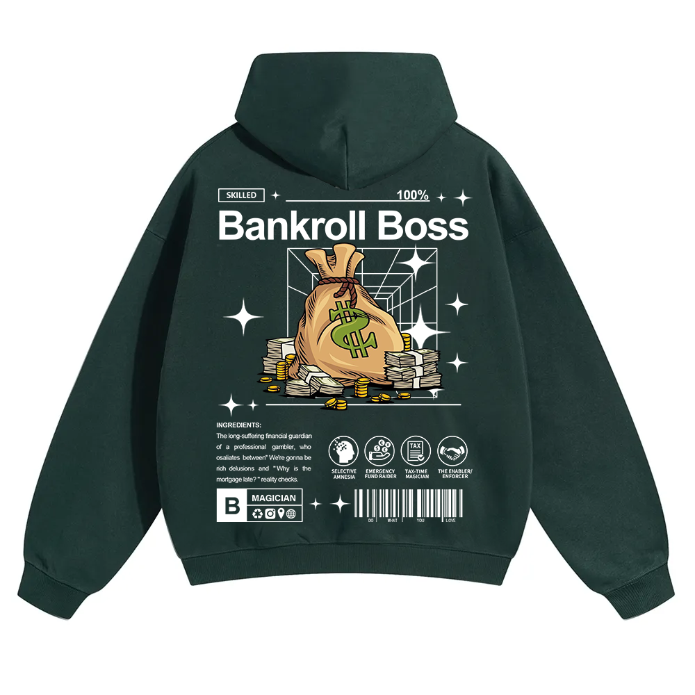 Bankroll Boss Unisex Solid Color Hoodie wearishow