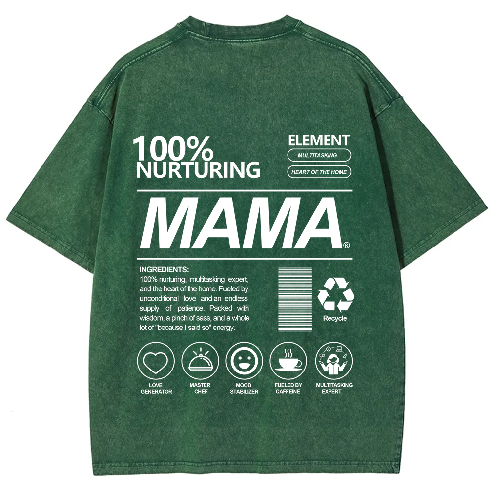 Mama Unisex Fit Washed T-Shirt