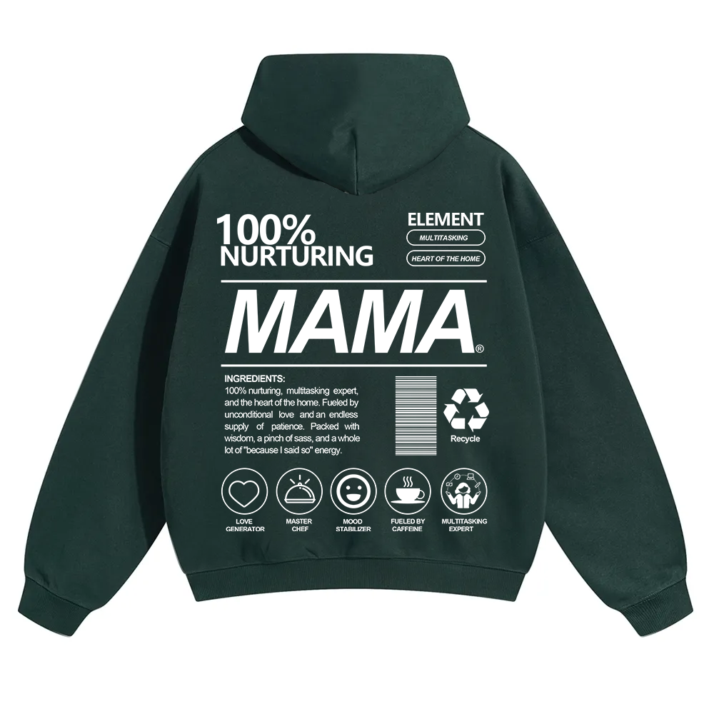 Mama Unisex Solid Color Hoodie wearishow
