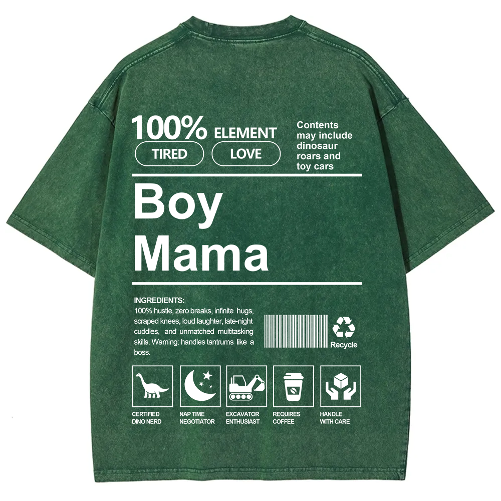 Boy Mama Unisex Fit Washed T-Shirt