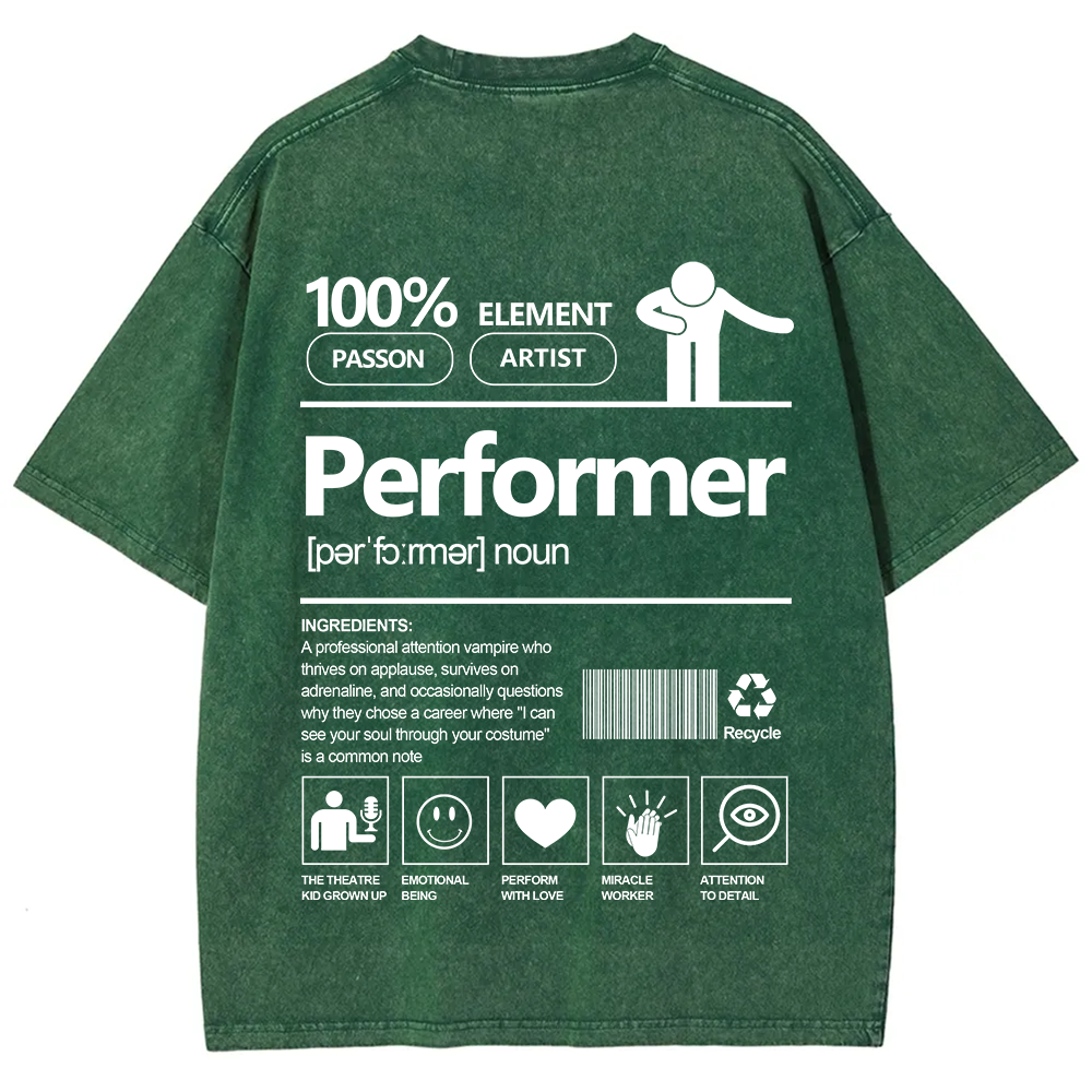 Performer Unisex Fit Washed T-Shirt