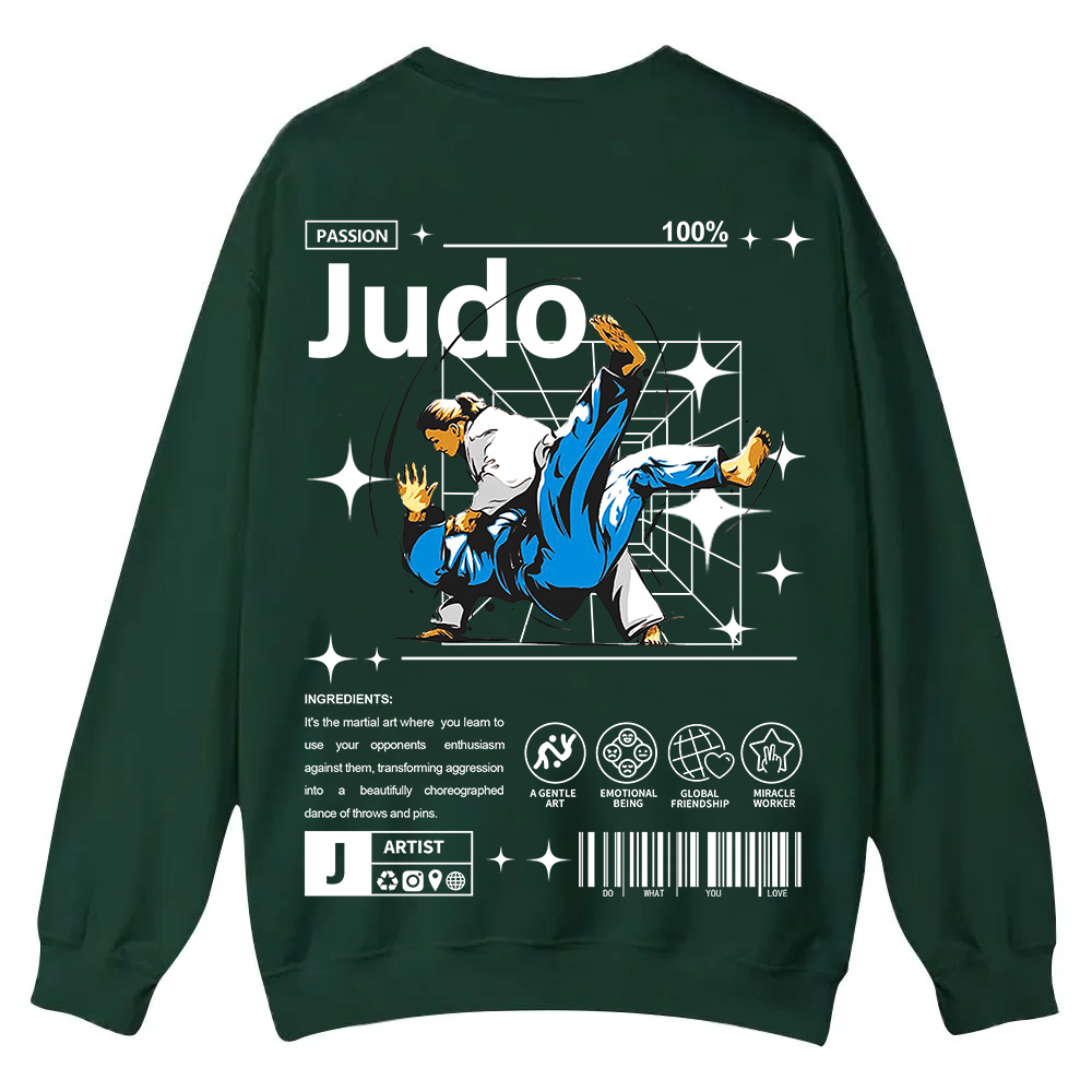 Judo Casual Crewneck Sweatshirt wearishow