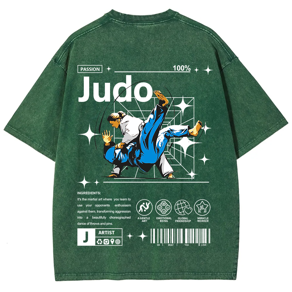 Judo Unisex Fit Washed T-Shirt