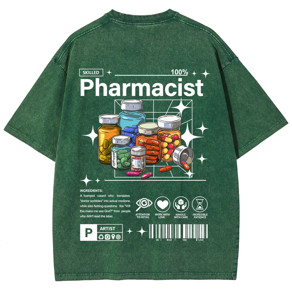 Pharmacist Unisex Fit Washed T-Shirt
