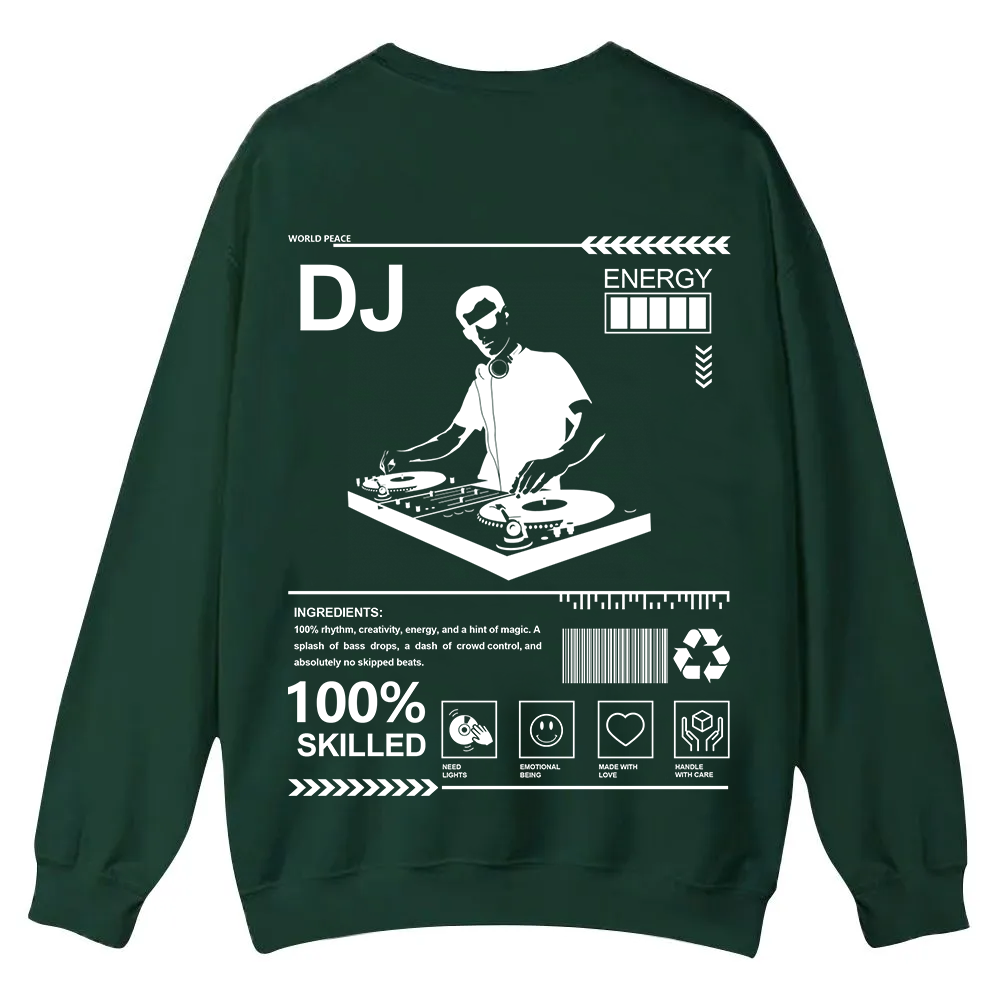 DJ Casual Crewneck Sweatshirt wearishow