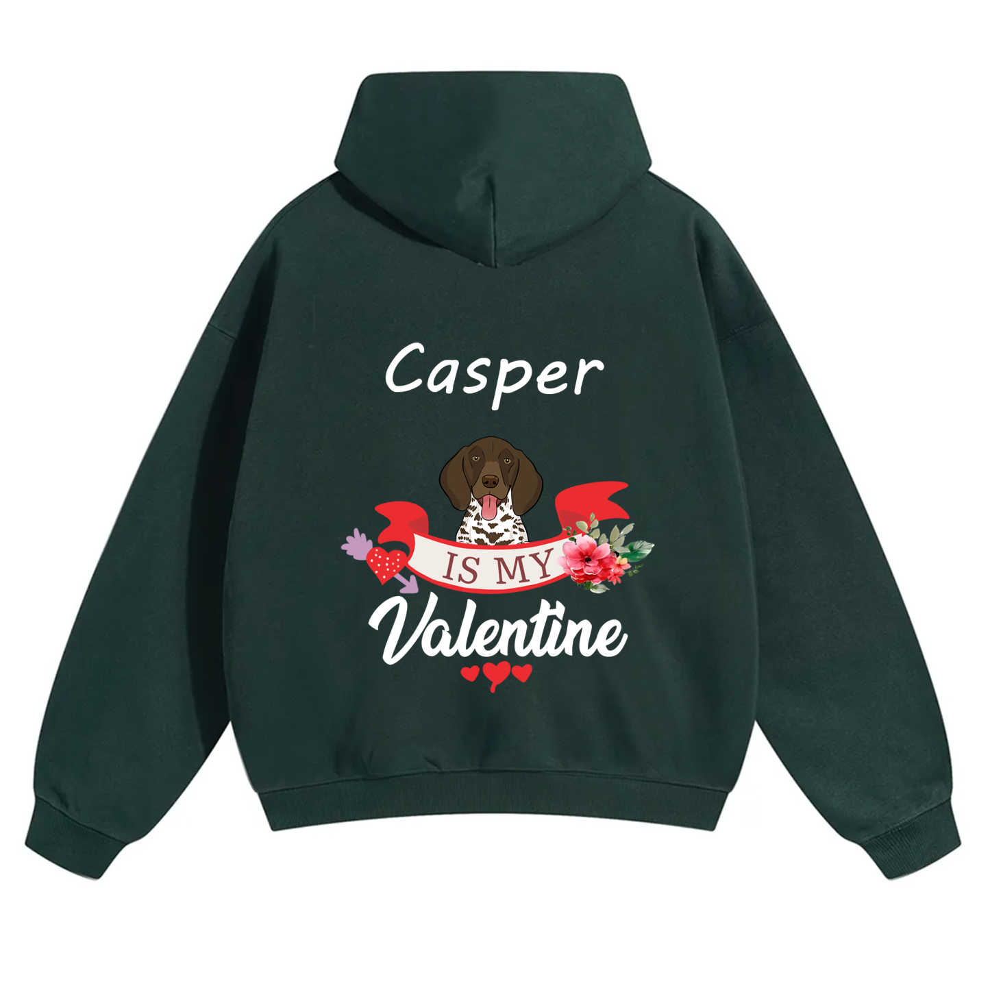 My Dog Is My Valentine Lover - Personalized Custom Unisex Hoodie