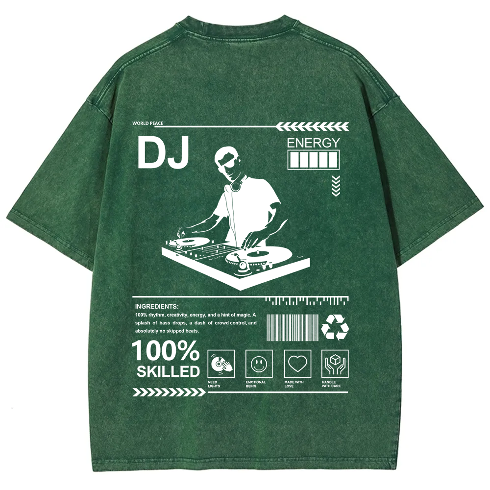DJ Unisex Fit Washed T-Shirt