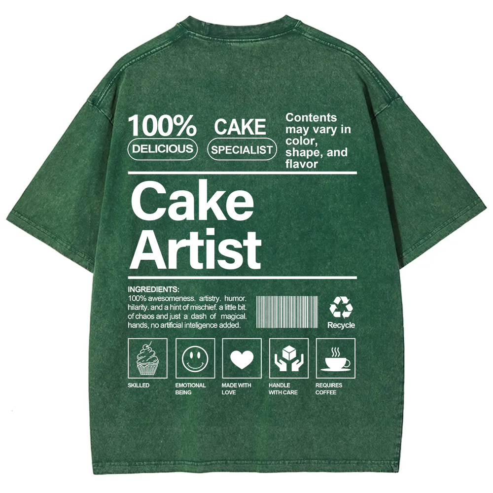 Cake Artist Unisex Fit Washed T-Shirt