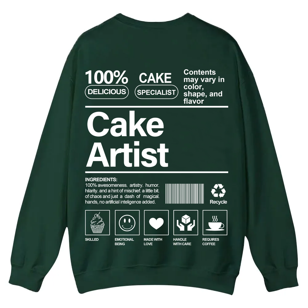 Cake Artist Casual Crewneck Sweatshirt wearishow
