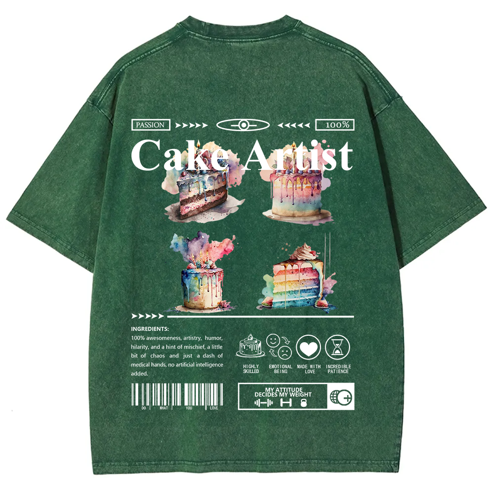 Cake Artist Unisex Fit Washed T-Shirt