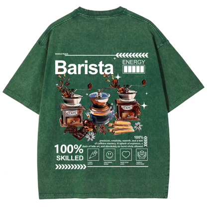 Barista Unisex Fit Washed T-Shirt