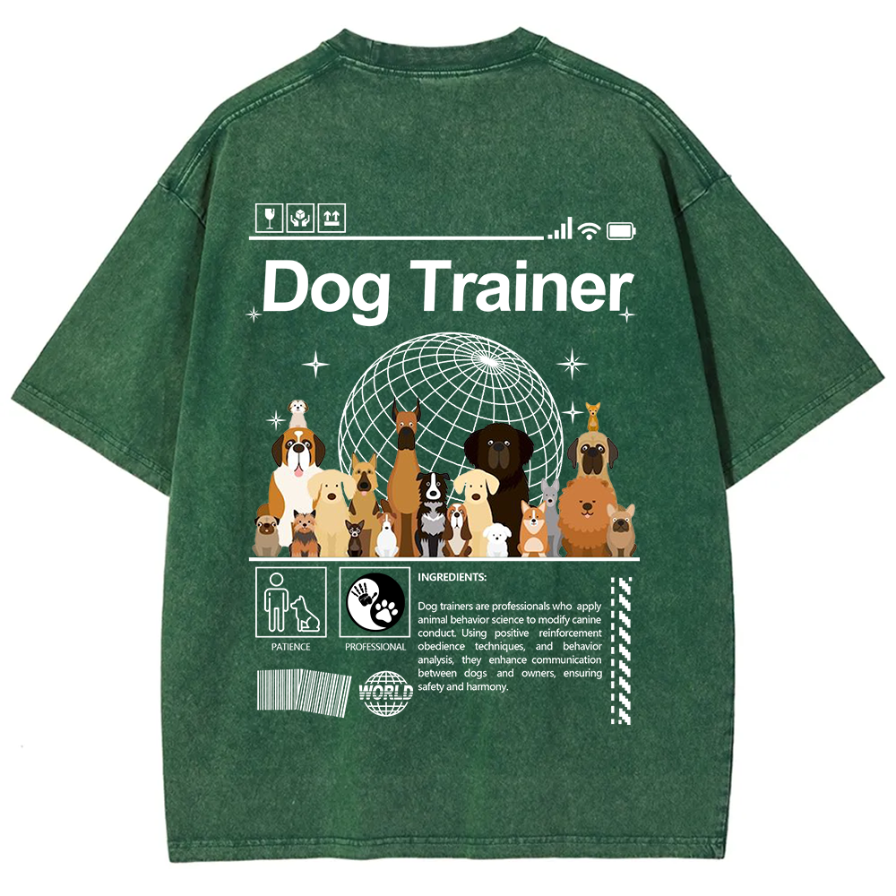 Dog Trainer Unisex Fit Washed T-Shirt