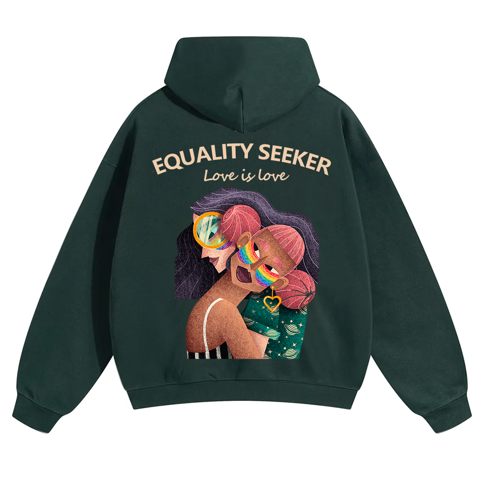 Equality Seeker Love Is Love Unisex Solid Color Hoodie wearishow