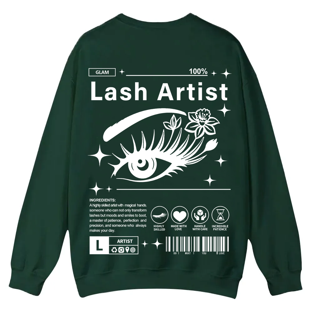 Lash Artist Casual Crewneck Sweatshirt wearishow