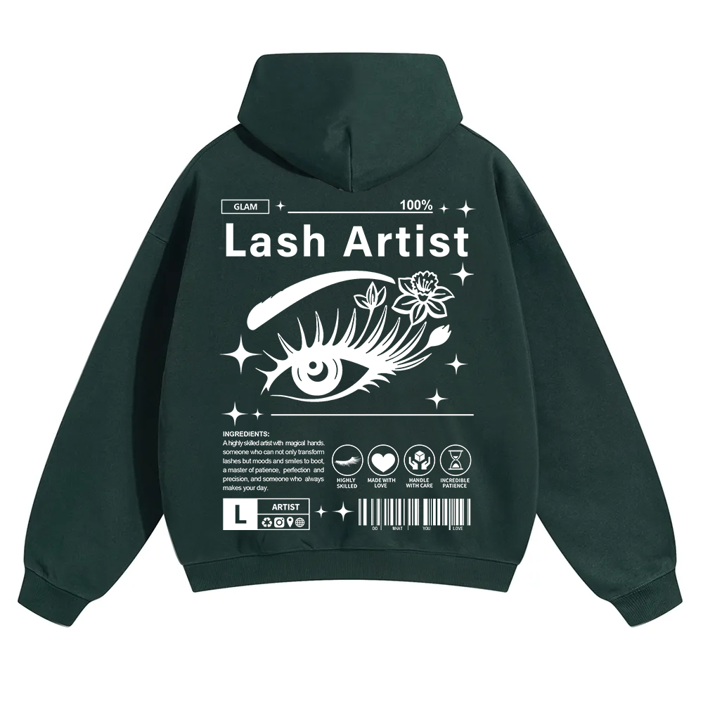 Lash Artist Unisex Solid Color Hoodie wearishow