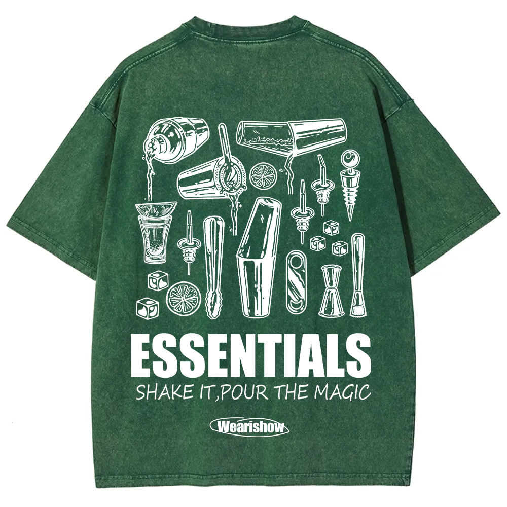 Bartender Essentials Unisex Fit Washed T-Shirt