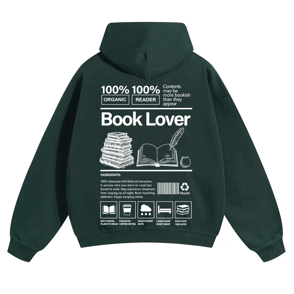 Book Lover Unisex Solid Color Hoodie wearishow