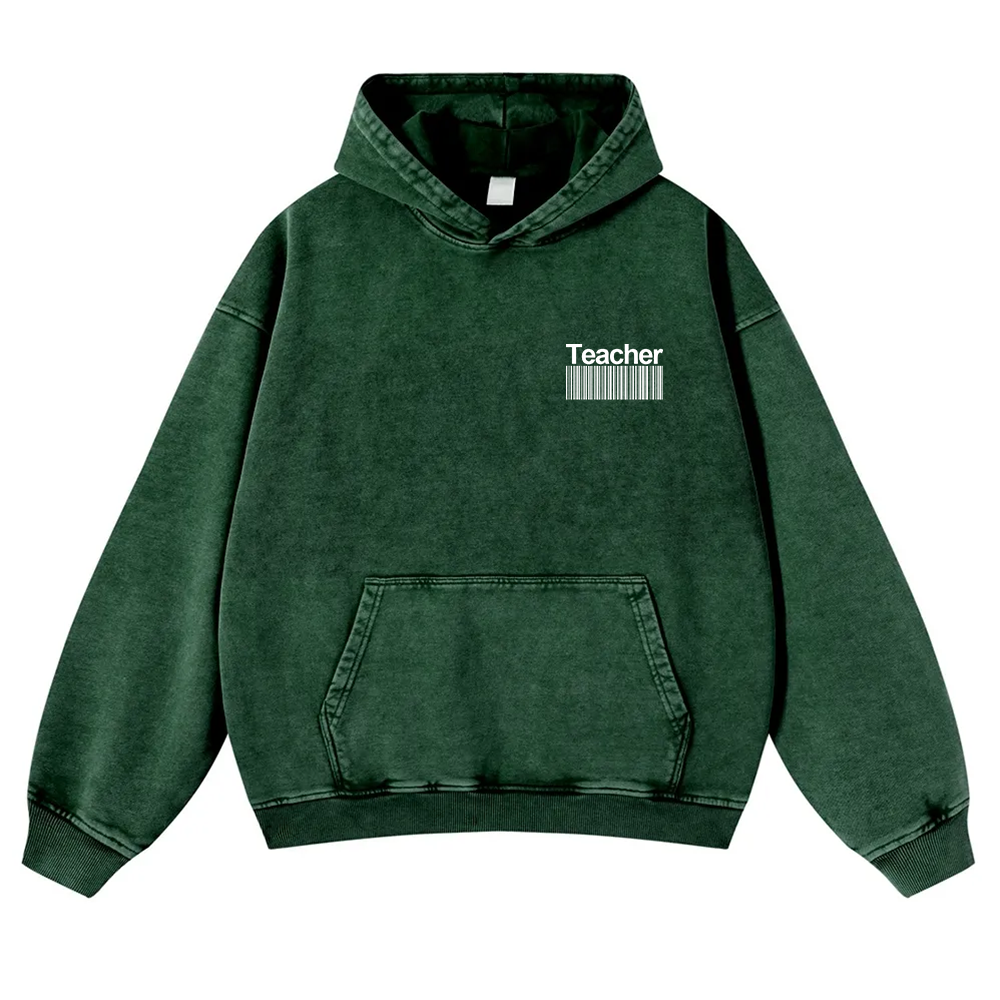 Teacher Washed Hoodie wearishow