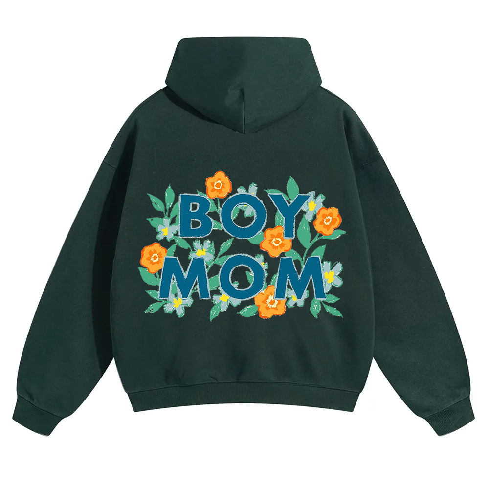 Boy Mom Unisex Solid Color Hoodie wearishow