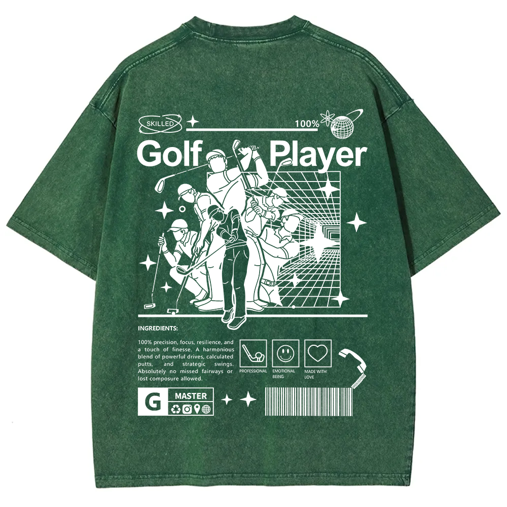 Golf Player Unisex Fit Washed T-Shirt