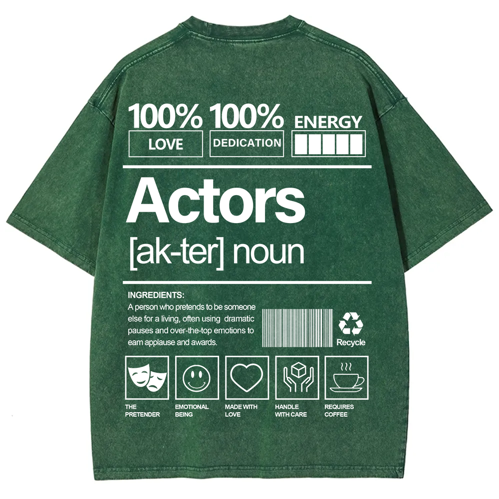 Actors Unisex Fit Washed T-Shirt
