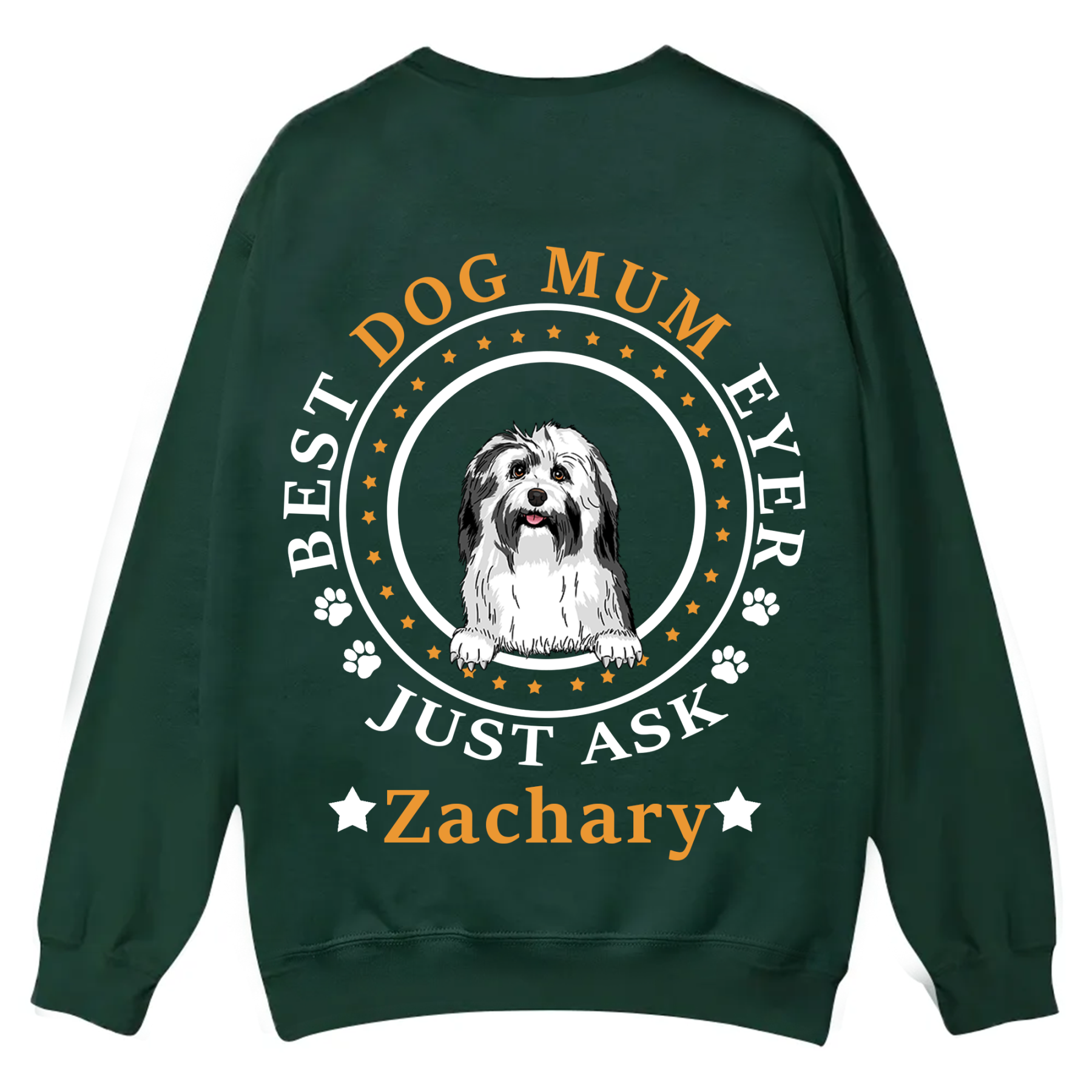 Best Dog Dad/Dog Mum Circle - Personalized Custom Unisex Casual Crewneck Sweatshirt