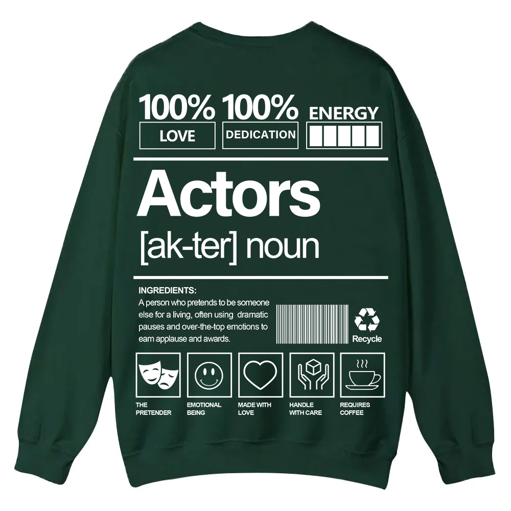 Actors Casual Crewneck Sweatshirt wearishow wearishow