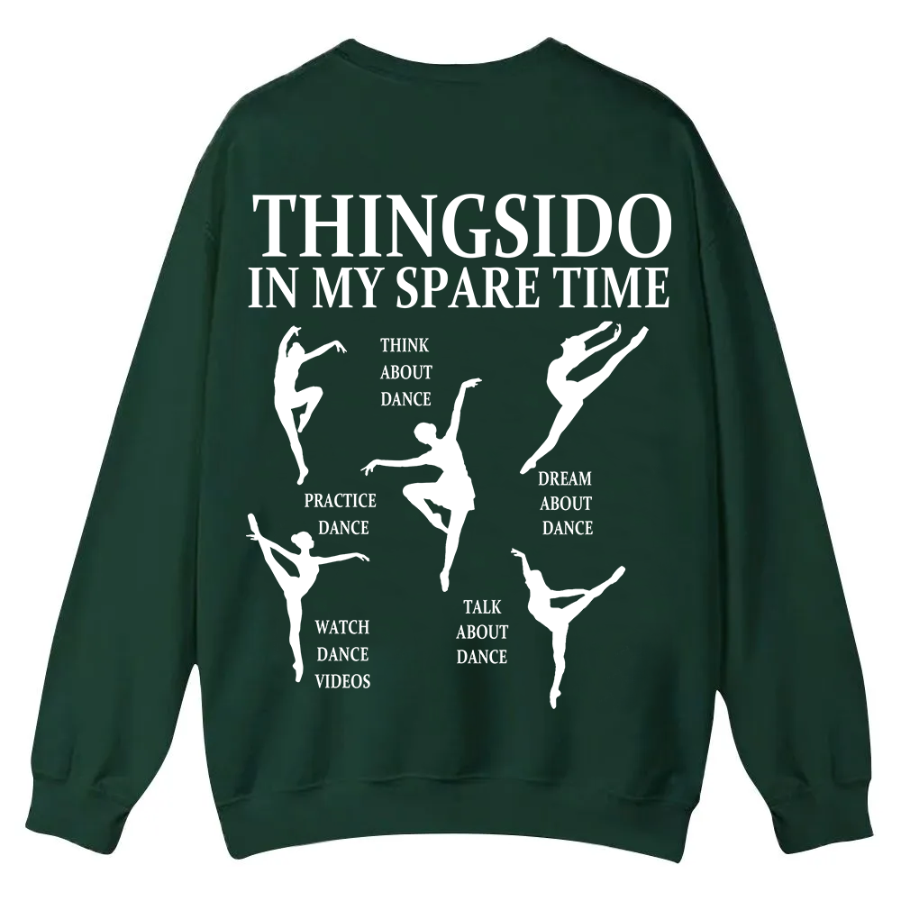 Thingsido In My Spare Time  Casual Crewneck Sweatshirt wearishow wearishow