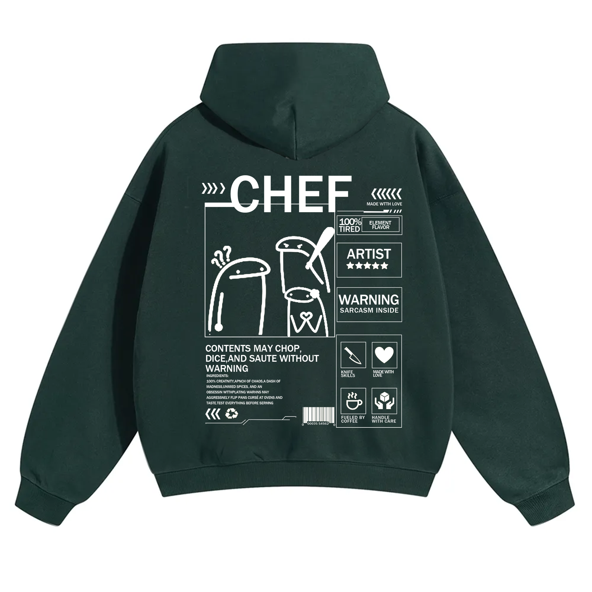 Chef Solid Color Unisex Hoodie