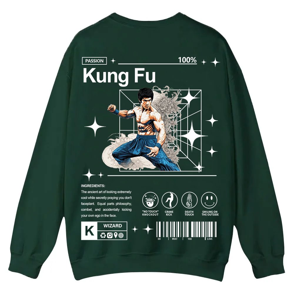 Kung Fu Casual Crewneck Sweatshirt wearishow wearishow