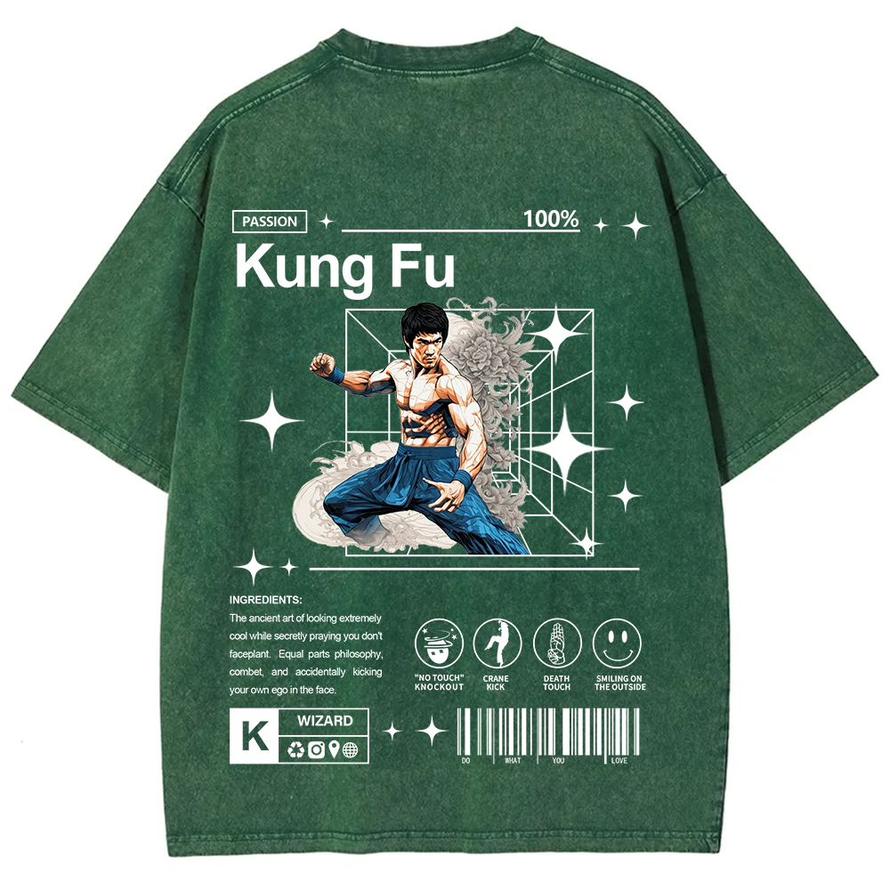 ThinKung Fu Unisex Fit Washed T-Shirt