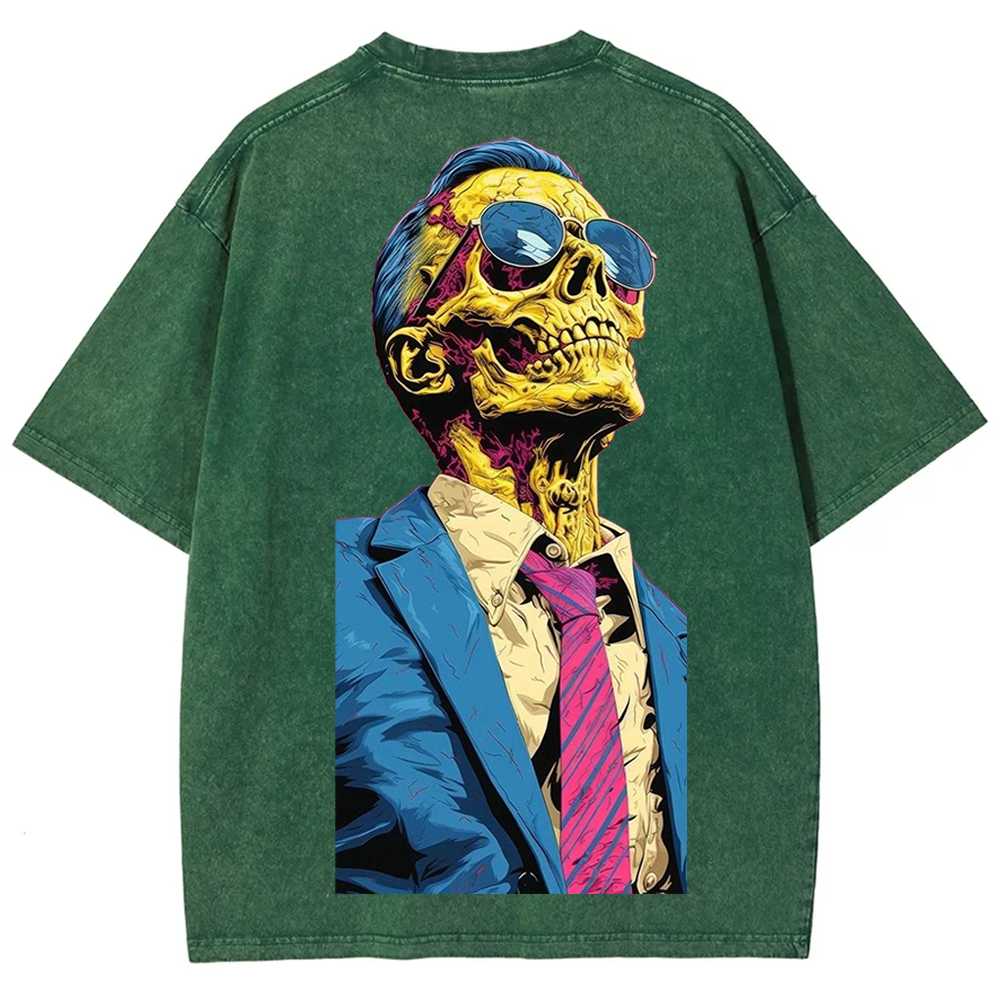 Unisex Fantasy Fashion Skull Art Illustration Printed Classic T-Shirt