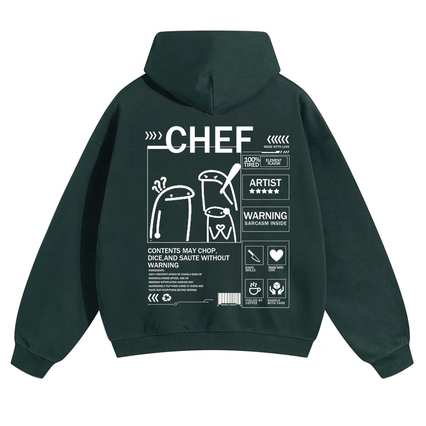 Chef Solid Color Unisex Hoodie