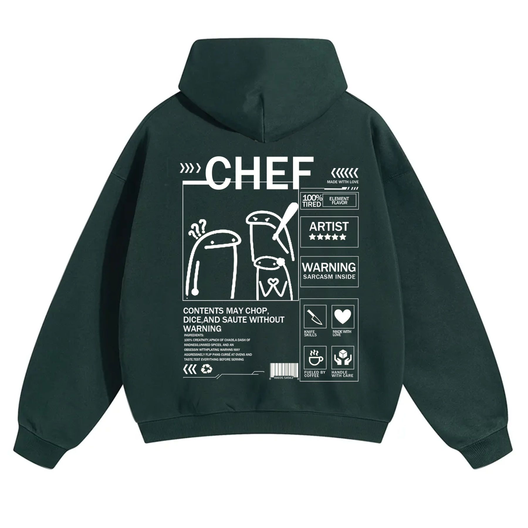 Chef Solid Color Unisex Hoodie