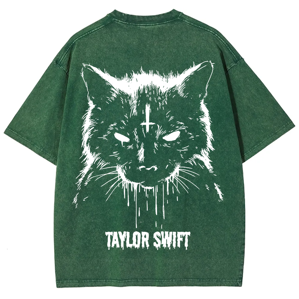 Unisex Vintage Washed Taylor Swift Singer T-Shirt