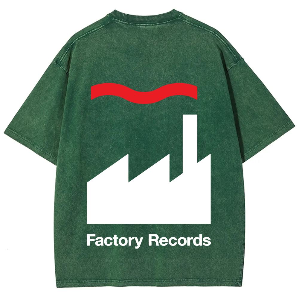 Unisex Factory Records Company Washed T-Shirt
