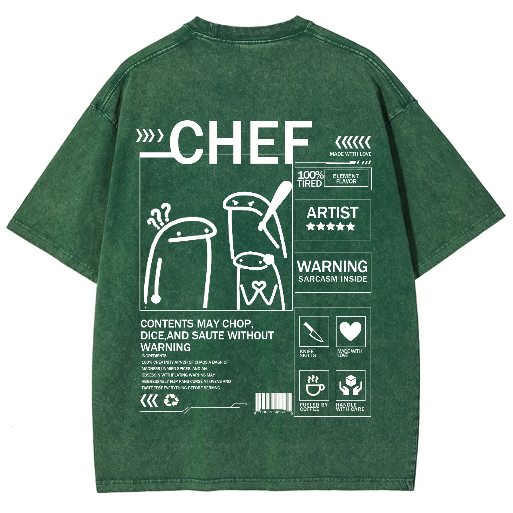 Chef Solid Color Unisex T-shirt