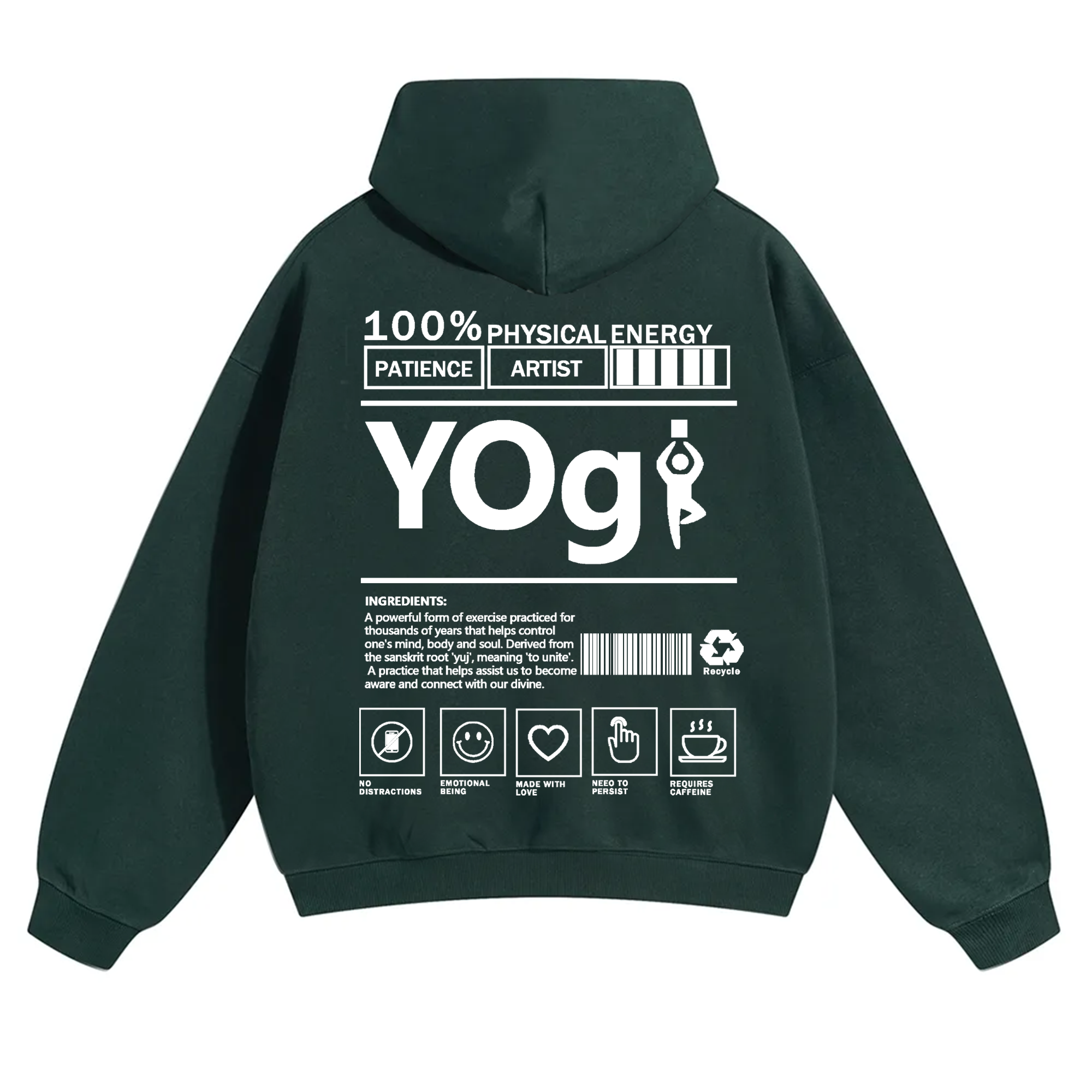 Yogi Solid Color Unisex Hoodie