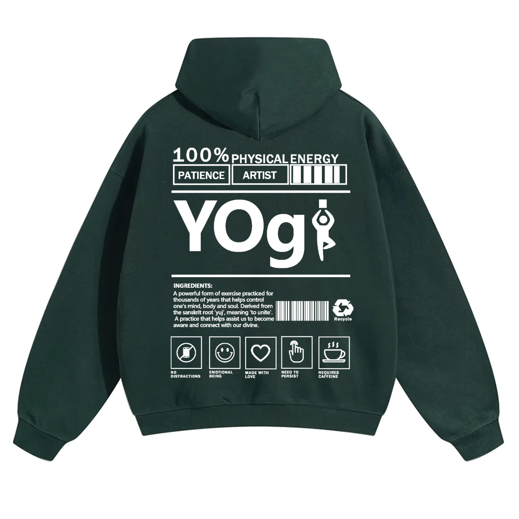 Yogi Solid Color Unisex Hoodie
