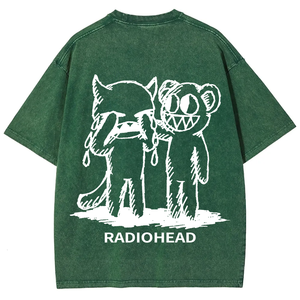 Unisex washed  Radiohead T-shirt