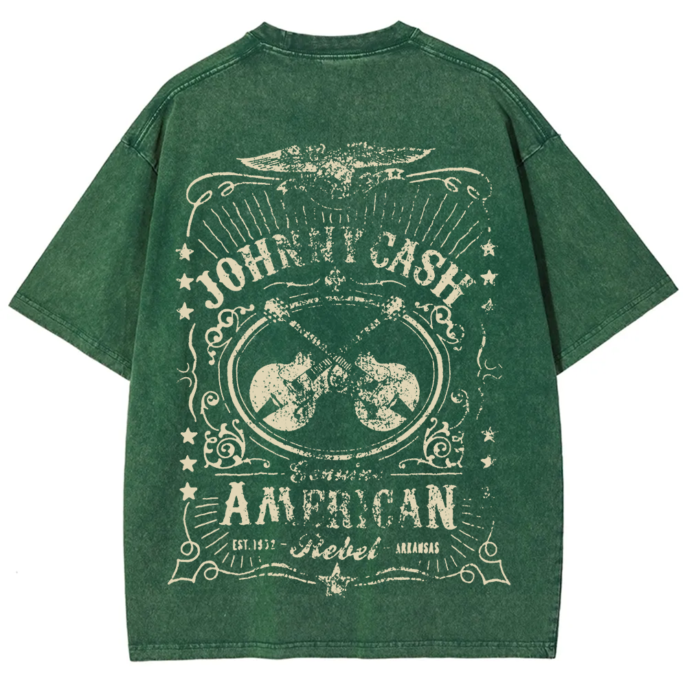 Unisex Vintage Washed Johnny Cash T-shirt