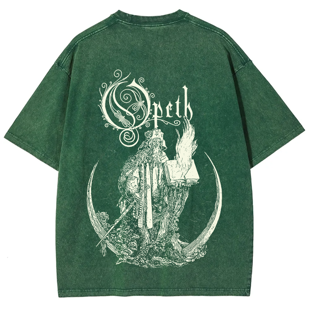 Unisex Vintage Washed Opeth Band T-Shirt