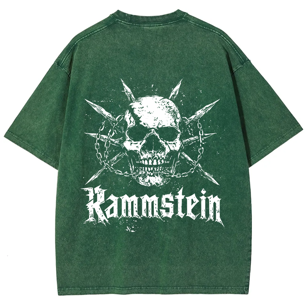 Rammstein Rock Band Vintage Washed T-Shirt