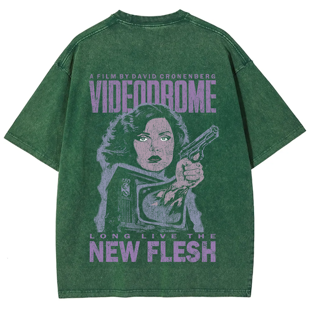 Unisex Vintage Washed Videodrome T-Shirt