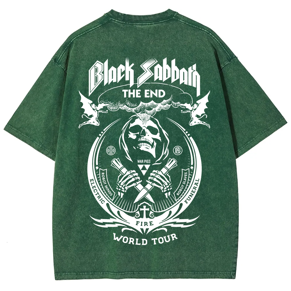 Unisex Vintage Washed Black Sabbath T-Shirt